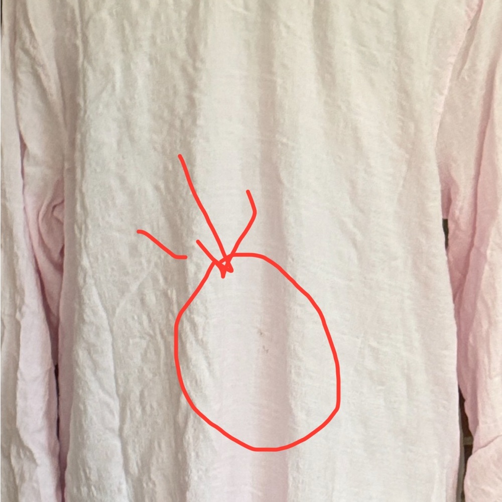 J. Jill Pale Pink Tab Long Sleeve Lightweight Cotton Blend Tunic - Picture 11 of 11